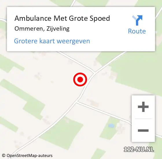 Locatie op kaart van de 112 melding: Ambulance Met Grote Spoed Naar Ommeren, Zijveling op 23 juni 2015 22:30