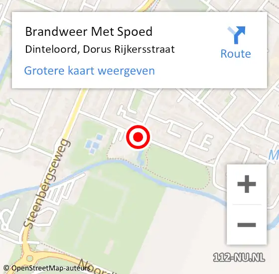 Locatie op kaart van de 112 melding: Brandweer Met Spoed Naar Dinteloord, Dorus Rijkersstraat op 24 juni 2015 05:51