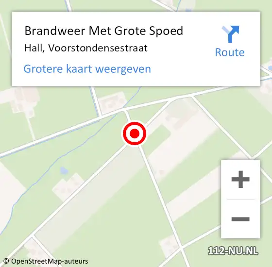 Locatie op kaart van de 112 melding: Brandweer Met Grote Spoed Naar Hall, Voorstondensestraat op 24 juni 2015 17:17