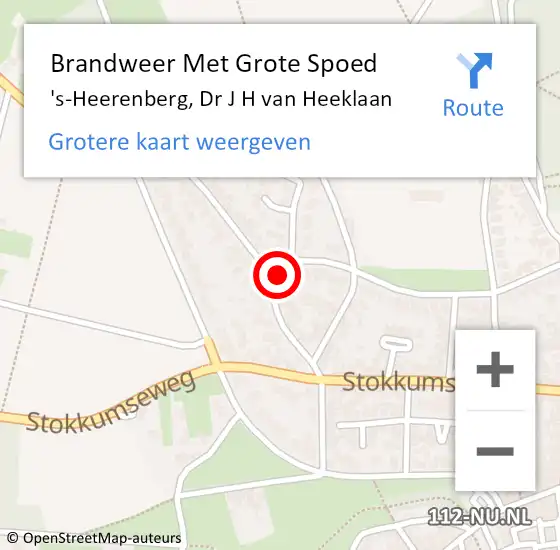 Locatie op kaart van de 112 melding: Brandweer Met Grote Spoed Naar 's-Heerenberg, Dr J H van Heeklaan op 25 juni 2015 01:23