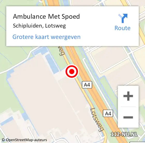 Locatie op kaart van de 112 melding: Ambulance Met Spoed Naar Schipluiden, Lotsweg op 25 juni 2015 07:40