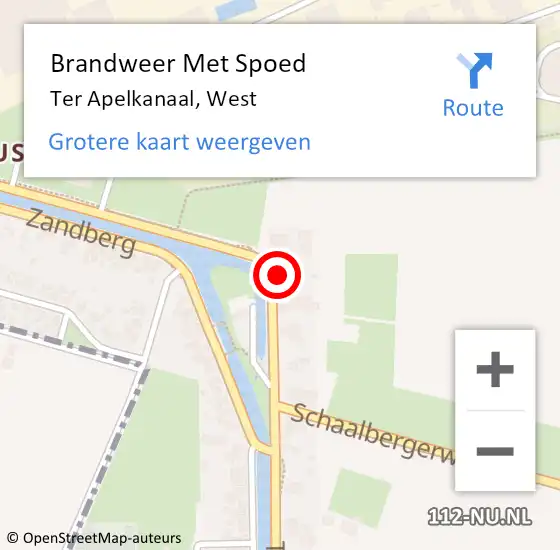 Locatie op kaart van de 112 melding: Brandweer Met Spoed Naar Ter Apelkanaal, West op 12 november 2013 02:23