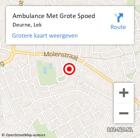 Locatie op kaart van de 112 melding: Ambulance Met Grote Spoed Naar Deurne, Lek op 25 juni 2015 17:41