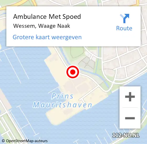 Locatie op kaart van de 112 melding: Ambulance Met Spoed Naar Wessem, Waage Naak op 25 juni 2015 20:27