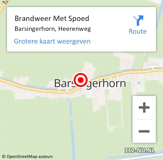 Locatie op kaart van de 112 melding: Brandweer Met Spoed Naar Barsingerhorn, Heerenweg op 26 juni 2015 02:18