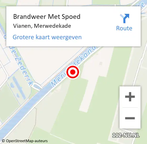 Locatie op kaart van de 112 melding: Brandweer Met Spoed Naar Vianen, Merwedekade op 26 juni 2015 12:29