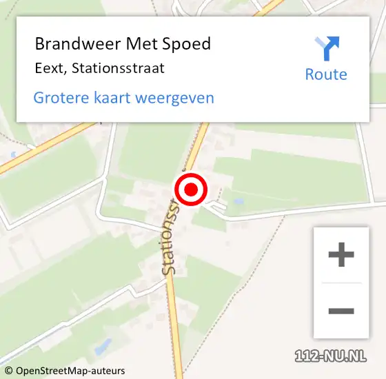 Locatie op kaart van de 112 melding: Brandweer Met Spoed Naar Eext, Stationsstraat op 26 juni 2015 16:57