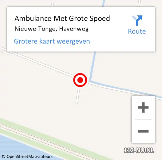 Locatie op kaart van de 112 melding: Ambulance Met Grote Spoed Naar Nieuwe-Tonge, Havenweg op 28 juni 2015 11:53