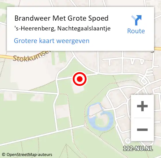 Locatie op kaart van de 112 melding: Brandweer Met Grote Spoed Naar 's-Heerenberg, Nachtegaalslaantje op 28 juni 2015 14:20