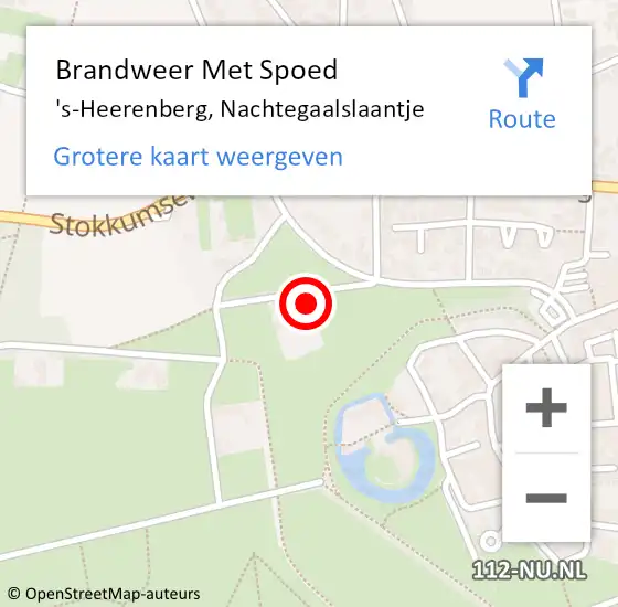 Locatie op kaart van de 112 melding: Brandweer Met Spoed Naar 's-Heerenberg, Nachtegaalslaantje op 28 juni 2015 14:22