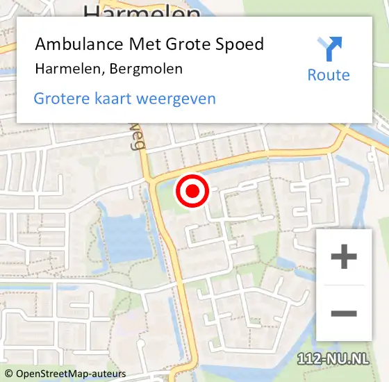 Locatie op kaart van de 112 melding: Ambulance Met Grote Spoed Naar Harmelen, Bergmolen op 28 juni 2015 17:06