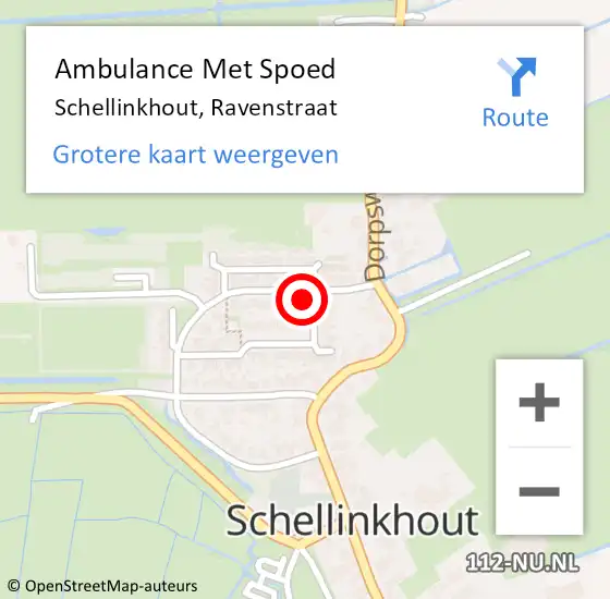 Locatie op kaart van de 112 melding: Ambulance Met Spoed Naar Schellinkhout, Ravenstraat op 29 juni 2015 07:14