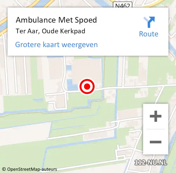 Locatie op kaart van de 112 melding: Ambulance Met Spoed Naar Ter Aar, Oude Kerkpad op 29 juni 2015 07:44