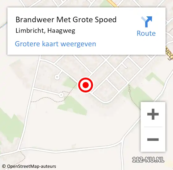 Locatie op kaart van de 112 melding: Brandweer Met Grote Spoed Naar Limbricht, Haagweg op 29 juni 2015 08:11