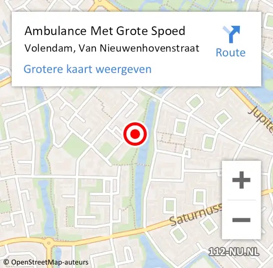 Locatie op kaart van de 112 melding: Ambulance Met Grote Spoed Naar Volendam, Van Nieuwenhovenstraat op 29 juni 2015 09:51