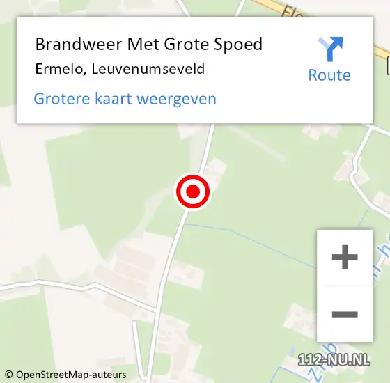 Locatie op kaart van de 112 melding: Brandweer Met Grote Spoed Naar Ermelo, Leuvenumseveld op 12 november 2013 13:32