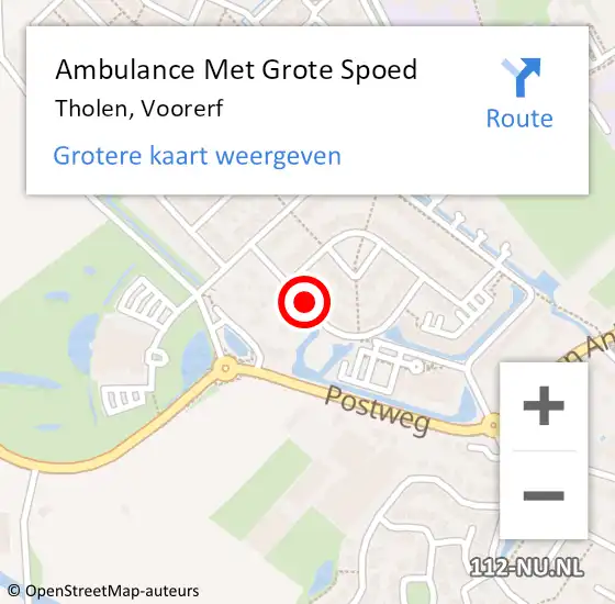 Locatie op kaart van de 112 melding: Ambulance Met Grote Spoed Naar Tholen, Voorerf op 29 juni 2015 11:34