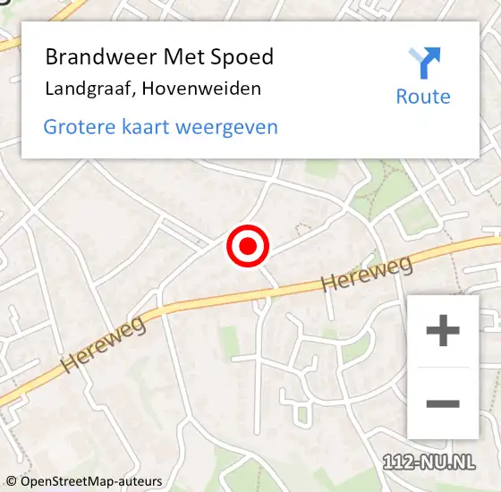 Locatie op kaart van de 112 melding: Brandweer Met Spoed Naar Landgraaf, Hovenweiden op 29 juni 2015 14:08