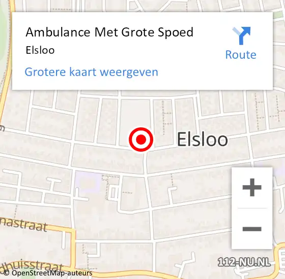 Locatie op kaart van de 112 melding: Ambulance Met Grote Spoed Naar Elsloo op 29 juni 2015 16:53
