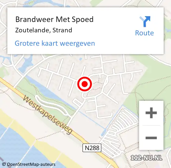 Locatie op kaart van de 112 melding: Brandweer Met Spoed Naar Zoutelande, Strand op 29 juni 2015 21:52