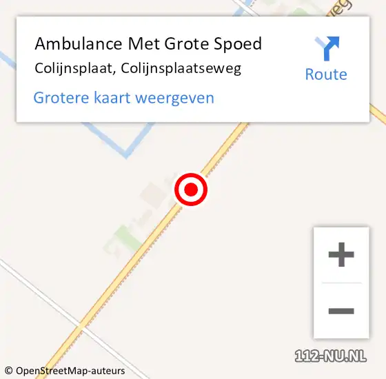 Locatie op kaart van de 112 melding: Ambulance Met Grote Spoed Naar Colijnsplaat, Colijnsplaatseweg op 29 juni 2015 23:02