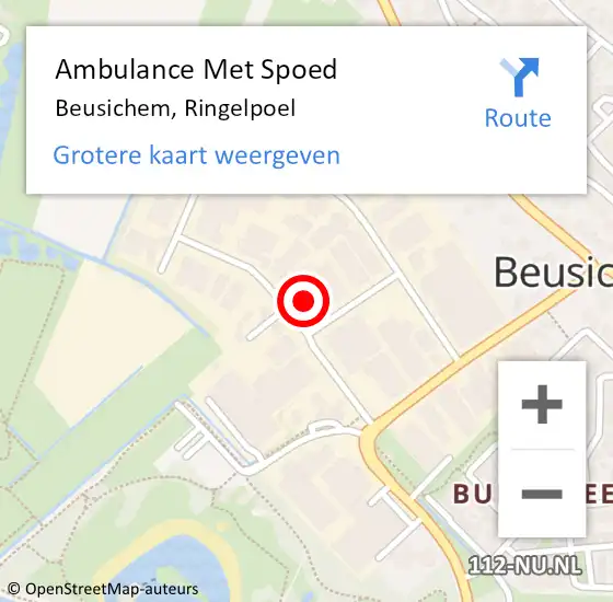 Locatie op kaart van de 112 melding: Ambulance Met Spoed Naar Beusichem, Ringelpoel op 30 juni 2015 09:41