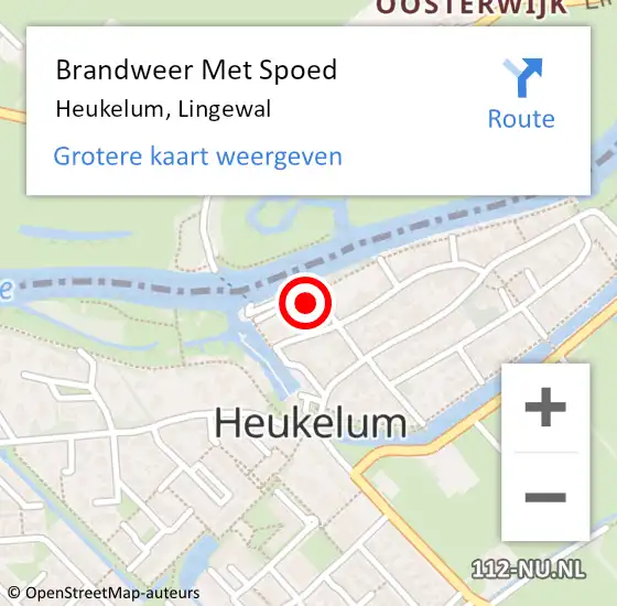 Locatie op kaart van de 112 melding: Brandweer Met Spoed Naar Heukelum, Lingewal op 12 september 2013 15:54