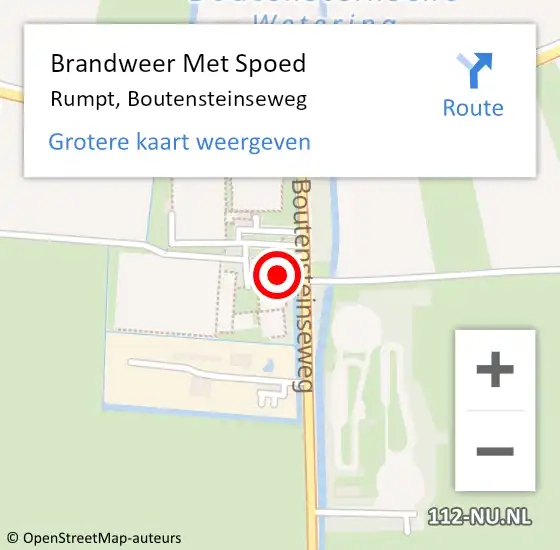 Locatie op kaart van de 112 melding: Brandweer Met Spoed Naar Rumpt, Boutensteinseweg op 30 juni 2015 13:32