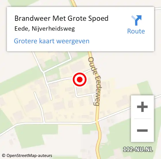 Locatie op kaart van de 112 melding: Brandweer Met Grote Spoed Naar Eede, Nijverheidsweg op 30 juni 2015 15:07