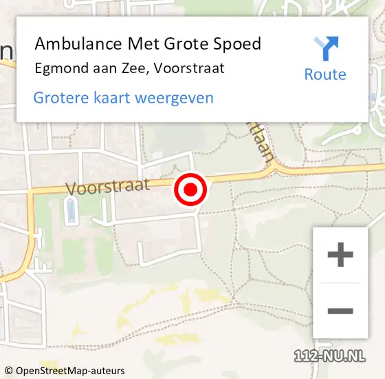 Locatie op kaart van de 112 melding: Ambulance Met Grote Spoed Naar Egmond aan Zee, Voorstraat op 30 juni 2015 16:07