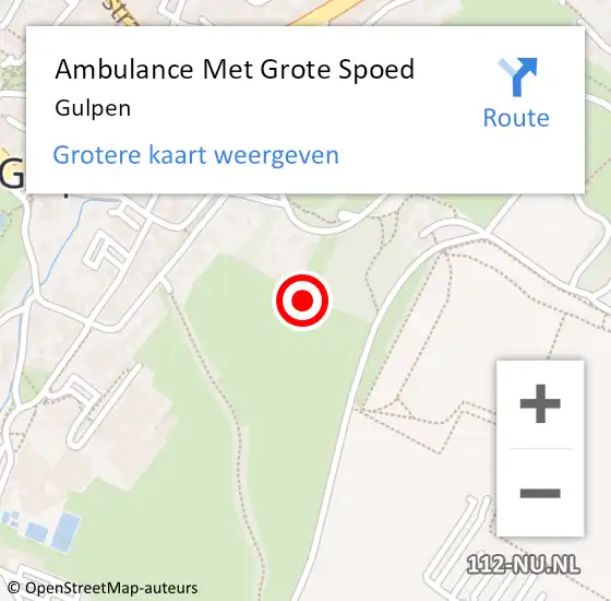 Locatie op kaart van de 112 melding: Ambulance Met Grote Spoed Naar Gulpen op 1 juli 2015 08:30