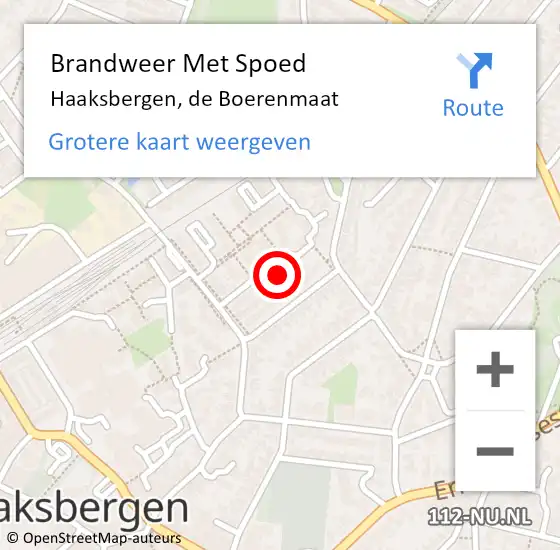 Locatie op kaart van de 112 melding: Brandweer Met Spoed Naar Haaksbergen, de Boerenmaat op 1 juli 2015 11:19