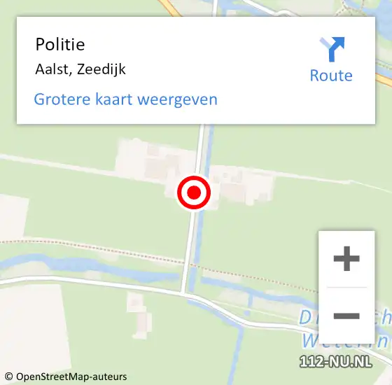 Locatie op kaart van de 112 melding: Politie Aalst, Zeedijk op 1 juli 2015 15:02