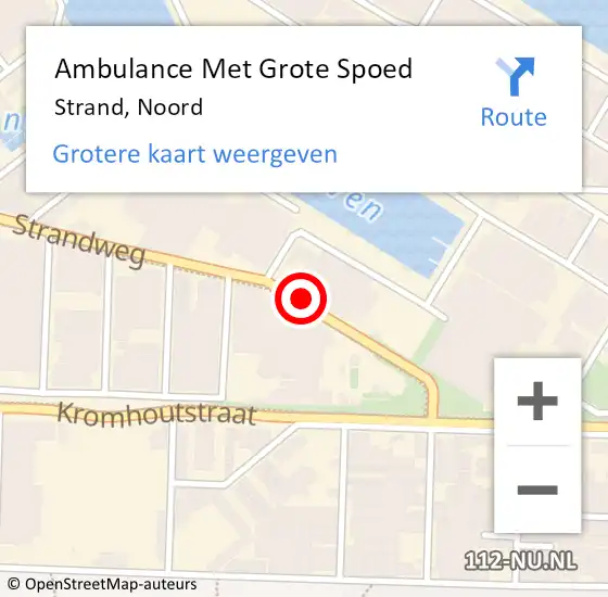 Locatie op kaart van de 112 melding: Ambulance Met Grote Spoed Naar Strand, Noord op 1 juli 2015 18:04