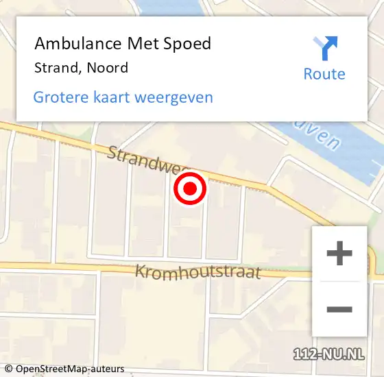 Locatie op kaart van de 112 melding: Ambulance Met Spoed Naar Strand, Noord op 1 juli 2015 18:41