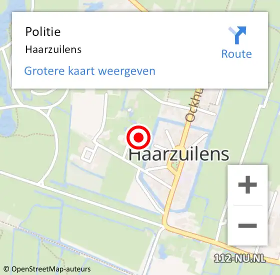 Locatie op kaart van de 112 melding: Politie Haarzuilens op 1 juli 2015 19:04