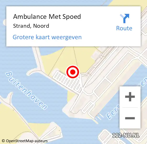 Locatie op kaart van de 112 melding: Ambulance Met Spoed Naar Strand, Noord op 1 juli 2015 23:21