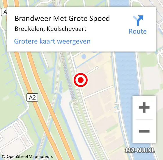 Locatie op kaart van de 112 melding: Brandweer Met Grote Spoed Naar Breukelen, Keulschevaart op 2 juli 2015 12:07