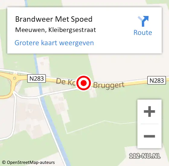 Locatie op kaart van de 112 melding: Brandweer Met Spoed Naar Meeuwen, Kleibergsestraat op 2 juli 2015 12:37