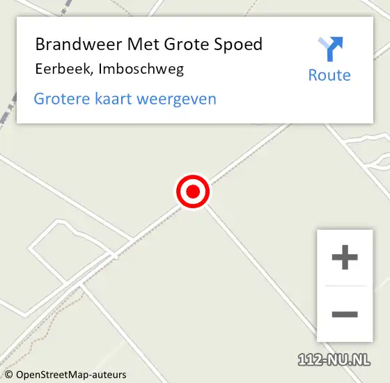 Locatie op kaart van de 112 melding: Brandweer Met Grote Spoed Naar Eerbeek, Imboschweg op 2 juli 2015 19:51