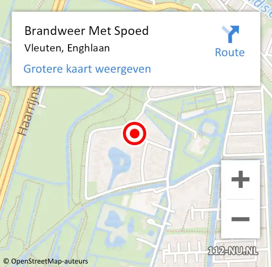 Locatie op kaart van de 112 melding: Brandweer Met Spoed Naar Vleuten, Enghlaan op 2 juli 2015 21:19