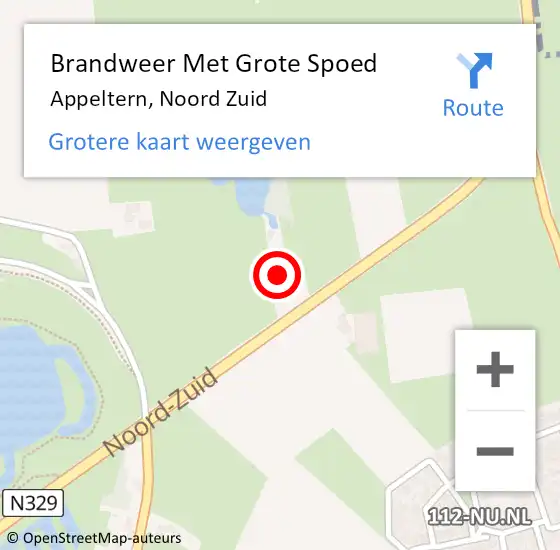 Locatie op kaart van de 112 melding: Brandweer Met Grote Spoed Naar Appeltern, Noord Zuid op 2 juli 2015 22:06