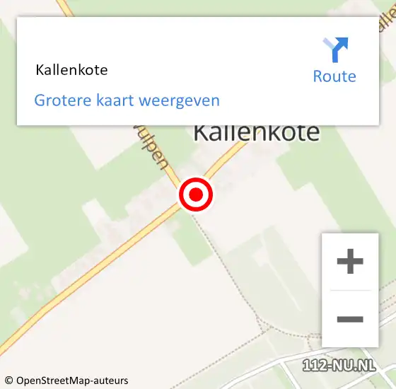 Locatie op kaart van de 112 melding:  Kallenkote op 3 juli 2015 06:27