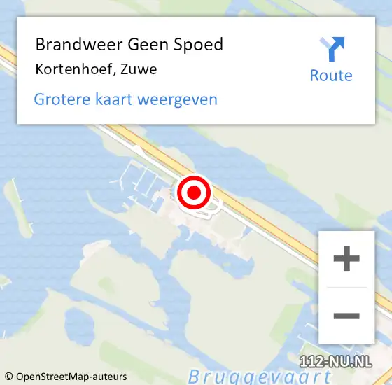 Locatie op kaart van de 112 melding: Brandweer Geen Spoed Naar Kortenhoef, Zuwe op 12 november 2013 23:53