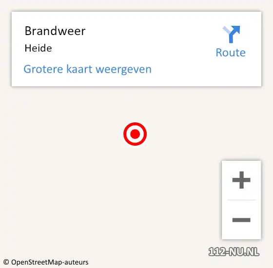 Locatie op kaart van de 112 melding: Brandweer Heide op 3 juli 2015 22:27