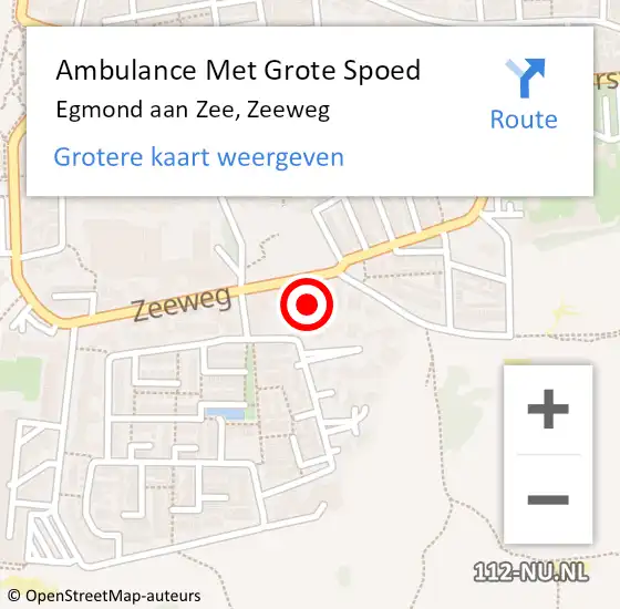 Locatie op kaart van de 112 melding: Ambulance Met Grote Spoed Naar Egmond aan Zee, Zeeweg op 3 juli 2015 23:29