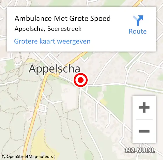 Locatie op kaart van de 112 melding: Ambulance Met Grote Spoed Naar Appelscha, Boerestreek op 4 juli 2015 00:01