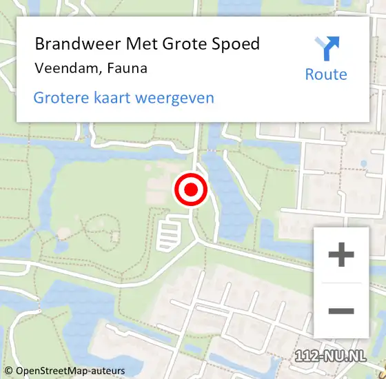 Locatie op kaart van de 112 melding: Brandweer Met Grote Spoed Naar Veendam, Fauna op 4 juli 2015 00:45