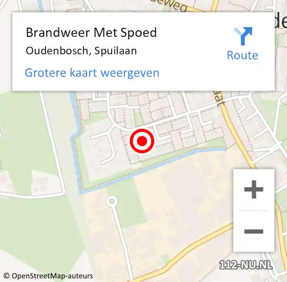 Locatie op kaart van de 112 melding: Brandweer Met Spoed Naar Oudenbosch, Spuilaan op 4 juli 2015 02:22