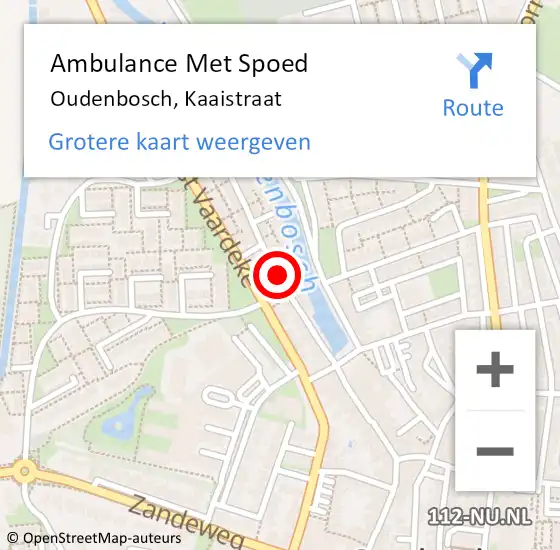 Locatie op kaart van de 112 melding: Ambulance Met Spoed Naar Oudenbosch, Kaaistraat op 4 juli 2015 07:47